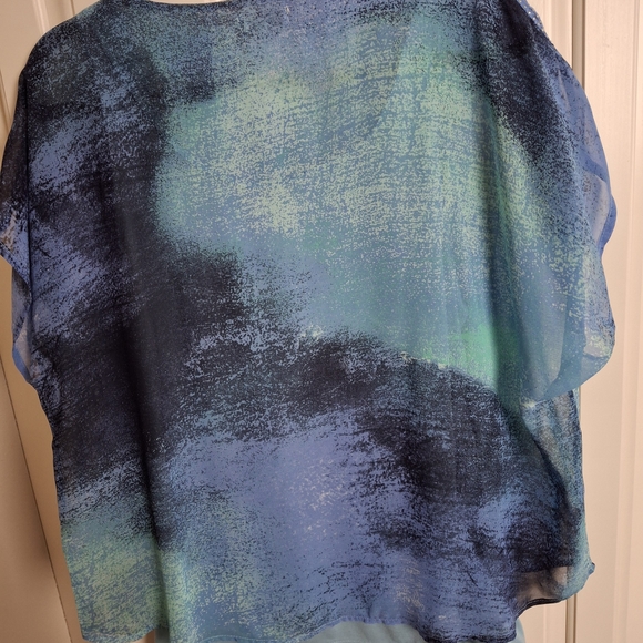 Ombre Scoop-Neck Tunic in Blue-Green by - Picture 4 of 11